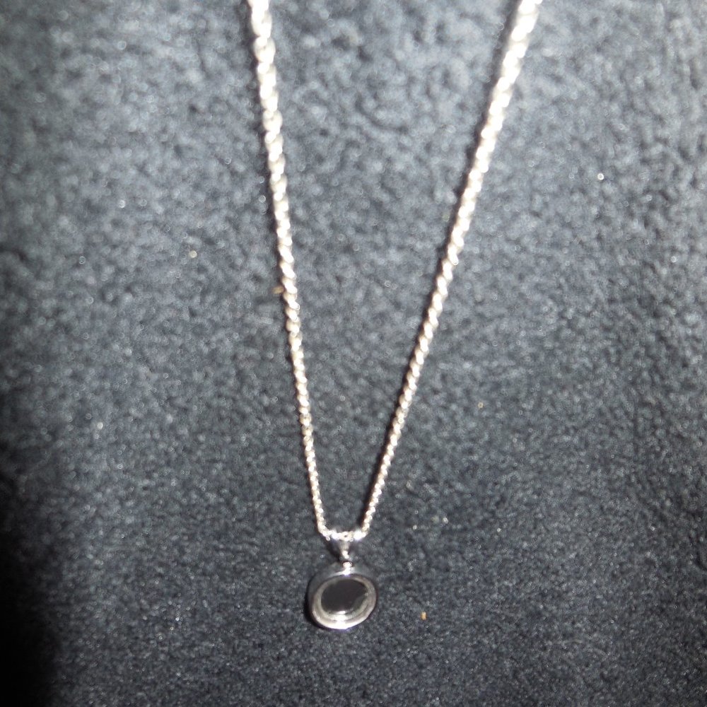 Multicolored Black/Blue Australian Opal Pendant Necklace - Picture 3 of 3